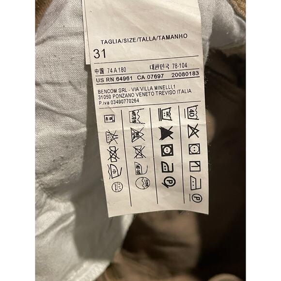 Benetton gold metallic skinny jeans size 31 - Picture 5 of 6